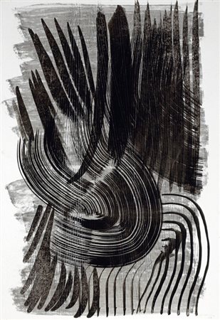 Hans Hartung Lipsia 1904 - Antibes 1989 P 1967-127, 1967 Acrilico su cartone,...