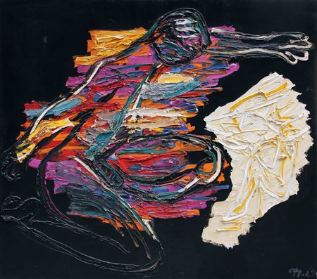 Karel APPEL Amsterdam 1921 Zurigo 2006 Amour Imaginaire, 1990, olio su tela,...