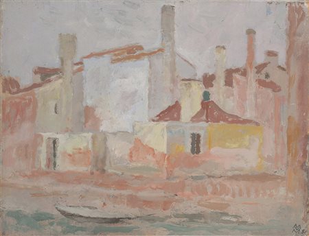 Mario Vellani Marchi (Modena 1895 - Milano 1979) "Case in Rio Giudecca....