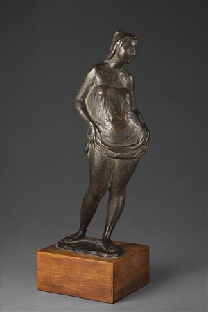 Giuseppe Scalvini (Milano 1908 - 2003) "Figura femminile" '56 scultura in...