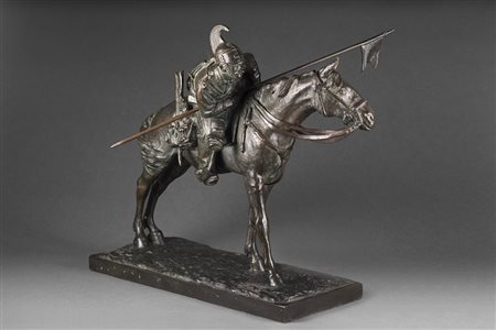 Francesco Ferruccio Crespi (Busto Arsizio 1861 - 1891) "Lanciere a cavallo"...
