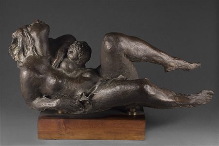Augusto Murer (Falcade Di Belluno 1922 - Padova 1985) "Maternità" scultura in...