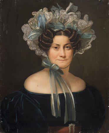 Giuseppe Molteni (Affori 1800 - Milano 1867) "Ritratto di Donna Teresa...