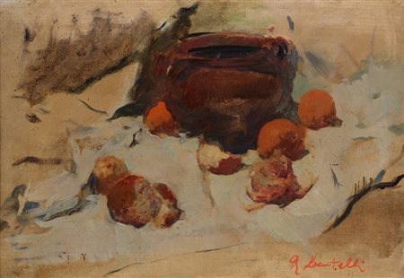 Romualdo Locatelli (Bergamo 1905 - Manila 1943) "Composizione con frutta e...