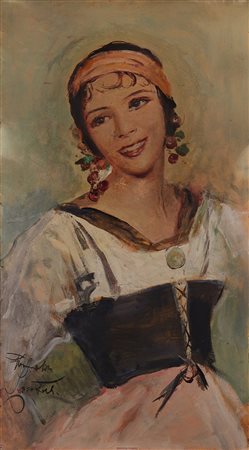 Romualdo Locatelli (Bergamo 1905 - Manila 1943) "La maggiolata" olio su...