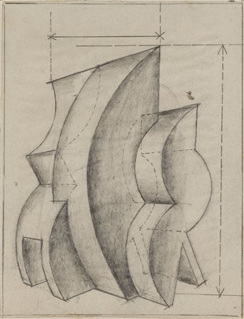 Fortunato Depero (1892-1960) Padiglione a compenetrazione di sezioni di...