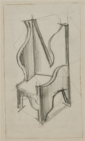 Fortunato Depero (1892-1960) Progetto per sedia del cabaret del Diavolo...