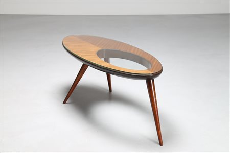 PONTI GIO' (1891 - 1979) Raro ed importante tavolino in mogano, legno...