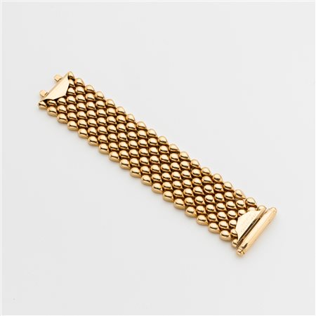 Bracciale in oro rosso a gocce modulari di lungh. cm 18 h cm 3,5 g. 92,10....