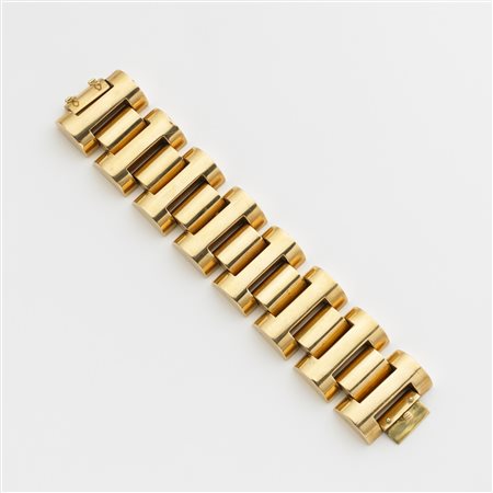 Bracciale in oro giallo g. 129,60 h cm 3,60 lungh. cm 19,50 Gold bracelet