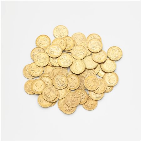 Lotto composto da 60 sterline inglesi d'oro nuovo conio g. 479,50ÅÅ Lot...