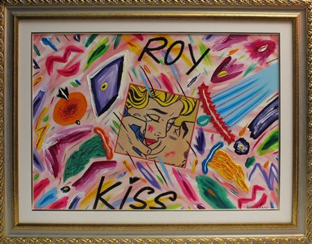 Donzelli Bruno (Napoli, 1941) ROY KISS Tecnica mista su tela 50x70 cm Firmato...