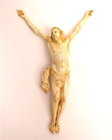 Cristo crocefisso in avorio fine XIX secolo, cm.25x14,5