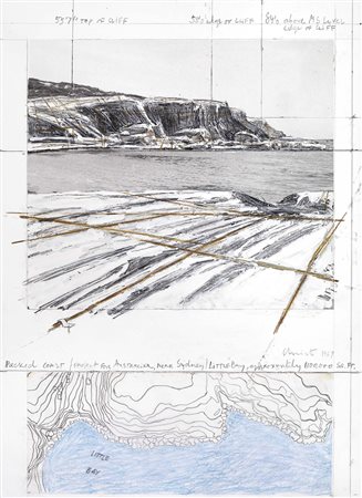 Christo, Gabrovo 1935, Packed Coast, Project for Australia, Little Bay, 1969,...