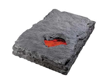 Fabrizio Plessi, Reggio Emilia 1940, Lava, 2006, Lastre di pietra lavica...