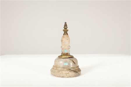 Arte Himalayana Stupa in cristallo di rocca Tibet, XVIII-XIX secolo. -. Cm...