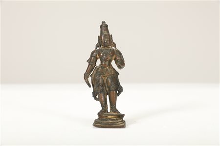 Arte Indiana Bronzo raffigurante una divinità maschile India meridionale,...