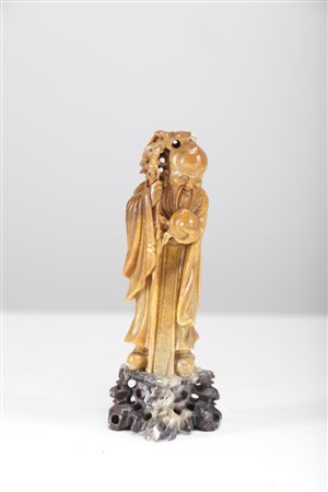 Arte Cinese Statua in saponaria raffigurante Sau Cina, XX secolo . . Cm...