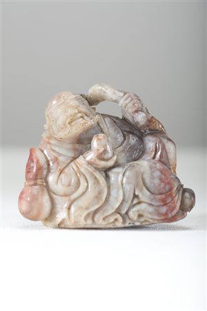 Arte Cinese Intaglio in steatite raffigurante un saggio Cina, XIX secolo . -....