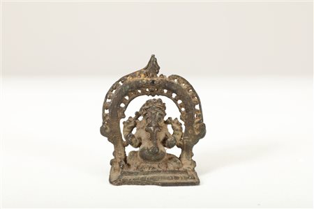 Arte Indiana Bronzo devozionale raffigurante Ganesh India meridionale, XV-XVI...