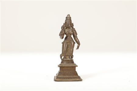 Arte Indiana Bronzo raffigurante la Dea Parvati India meridionale, XVIII...