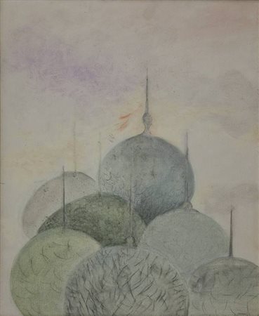 Ezio Gribaudo Mosca - 1971 olio su tela cm. 50x40 Autentica su foto a cura...