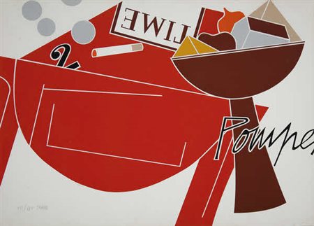 Emilio Tadini Senza titolo - serigrafia, es. XVI/XXV cm. 48x67 Firma in basso...