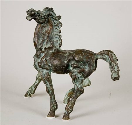 Augusto Murer Senza titolo - scultura in bronzo cm. 30x32x14 Firma sulla...