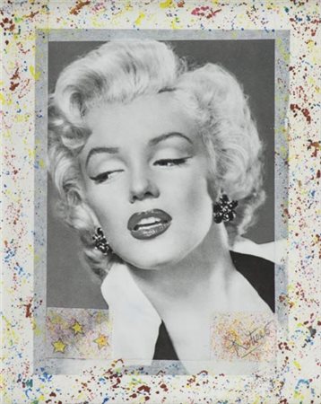 Rotere6 Roma 1953 , Marilyn, Collage e tecnica mista su cartoncino, cm. 30x24...