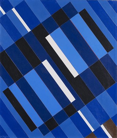 Mauro Reggiani (Nonantola 1897 - Milano 1980) "Composizione n.3 in bleu" 1967...