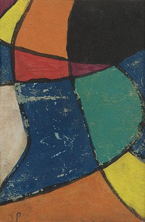 Serge Poliakoff (Mosca 1906 - Parigi 1969) "Senza titolo" 1946 tecnica mista...