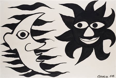 Alexander Calder (Lawton 1898 - New York 1976) "Fringed Sun and Moon" 1968...