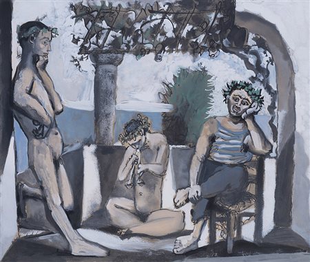 Pablo Picasso (Malaga 1881 - Mougins 1973) "Bacchanale" 1955 ca. acquaforte...