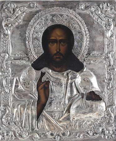 ICONA DEL XIX SECOLO Cristo. Tempera all’uovo su tavola lignea. Cm 29,00 x...