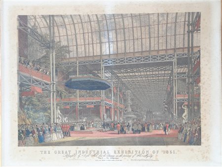 ARTISTA DEL XIX SECOLO Coppia di stampe. I Expo - Londra 1851. Stampa a...