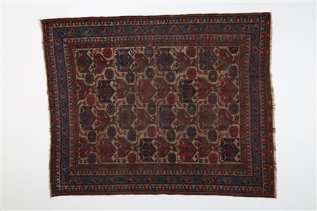 AFCHAR Tappeto orientale. Persia del Sud. 1880. Lana e cotone. Cm 152,00 x...