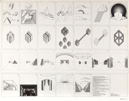 Group Superstudio (1966), Viaggio nelle regioni della ragione, Litografia in...