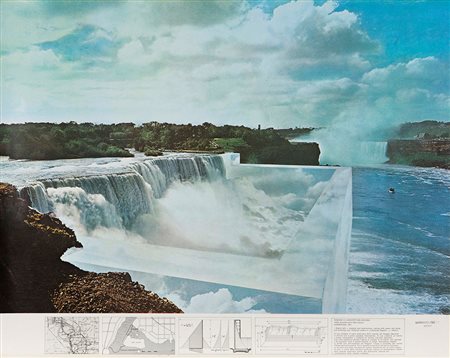 Group Superstudio (1966), Niagara, Off Set , cm 69x87 Ed. 95/500 Pluraedizioni
