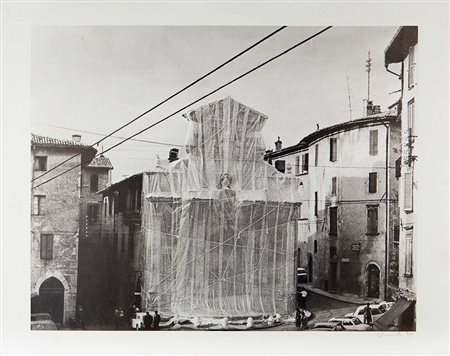 Christo (1935), Restauro di Santa Maria a Spoleto,1972, Litografia in bianco...