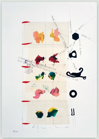 Alighiero Boetti (1940-1994), Simmetria e specularità, 1985, Serigrafia a 46...