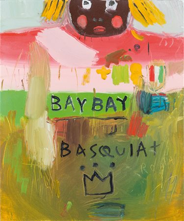 Laboratorio Saccardi, Bye bye Basquiat, 2006, olio su tela, cm 40x30...