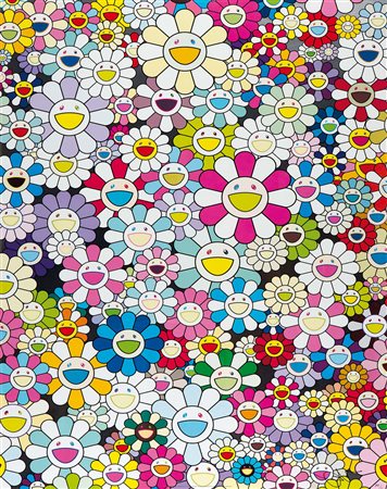 Takashi Murakami (1962), An Omage to Yves Klein 2012, grafica, cm 53x73...