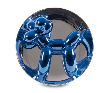 Jeff Koons (1955), Balloon dog (Blue), 2005, porcellana, diam cm 27 firmato e...