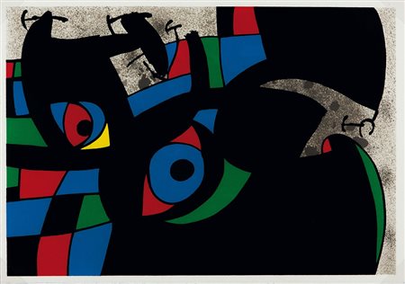 Joan Mirò (1893-1983), Senza titolo, 1971, Litografia originale, cm.50x33 Dal...