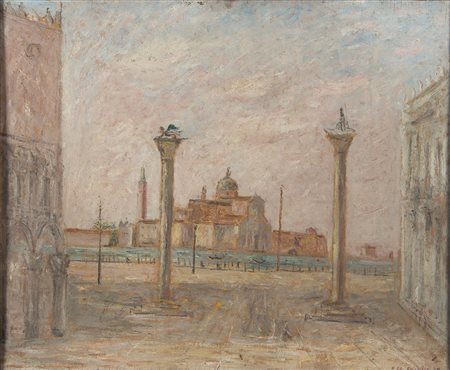 Francesco De Rocchi (1902-1978), Veduta di Piazza San Marco a Venezia, 1939,...