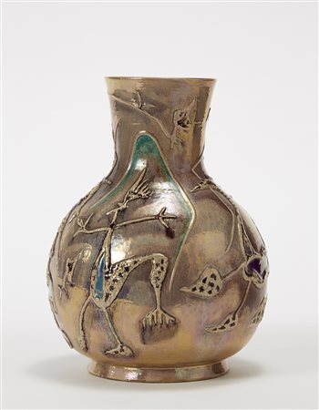 Pietro Melandri (Faenza 1885 - 1976) Grande vaso bulbifome a collo...