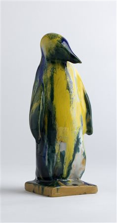 ALFREDO BIAGINI Roma 1886-1952 Pinguino, Anni ‘30 Ceramica smaltata...