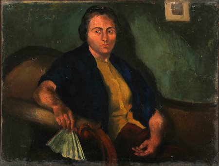 ALBERTO ZIVERI Roma 1908 - 1990 Ritratto femminile, 1935 Olio su tela, 57 x...
