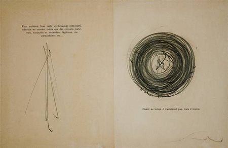 Emilio Scanavino Senza titolo - Anni ‘60 tecnica mista su cartoncino intelato...