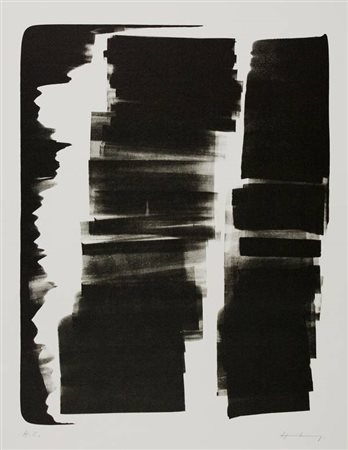 Hans Hartung Senza titolo - 1974 litografia, es. H.C. In basso a sx timbro a...